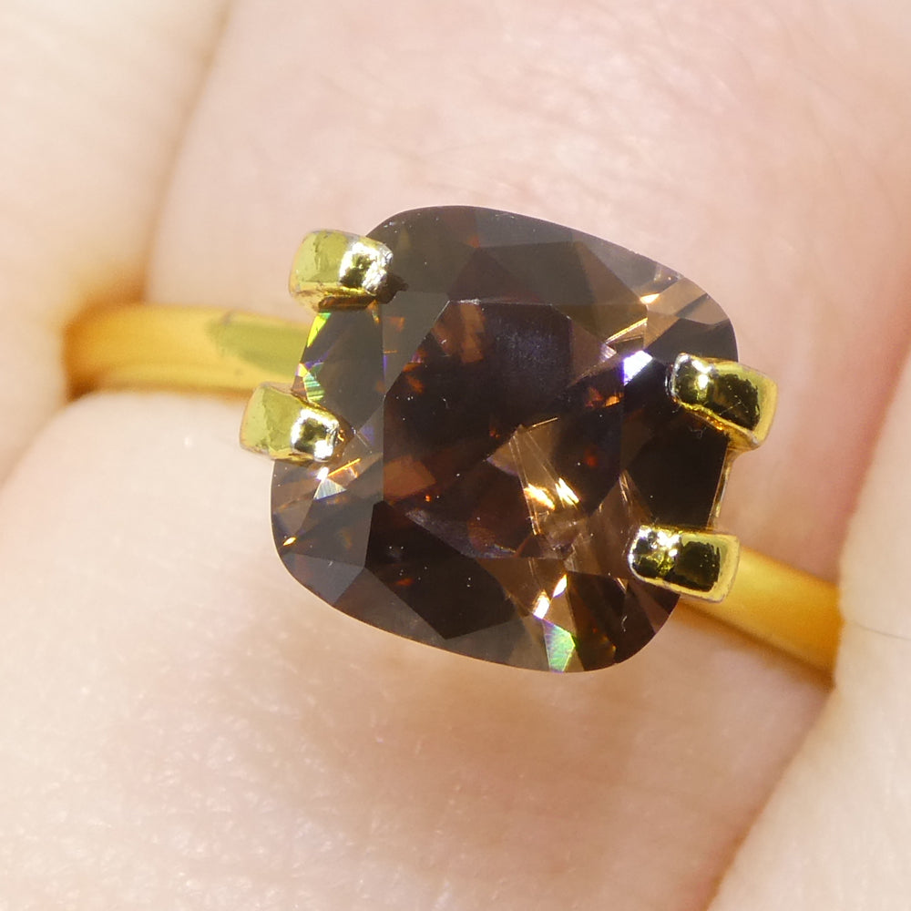 2.8ct Natural Earth Mined Cushion Master Brilliant Cut Orange Zircon from Sri Lanka - Skyjems Wholesale Gemstones