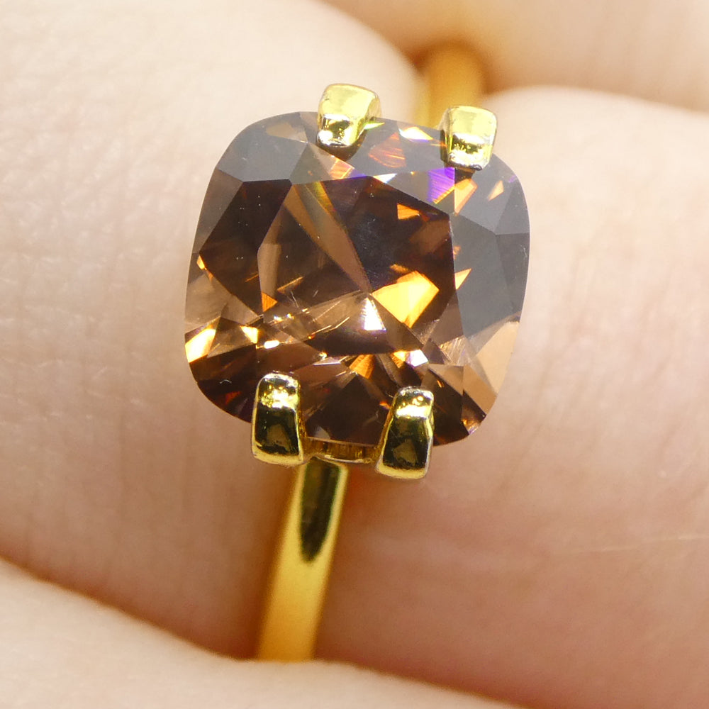 2.8ct Natural Earth Mined Cushion Master Brilliant Cut Orange Zircon from Sri Lanka - Skyjems Wholesale Gemstones