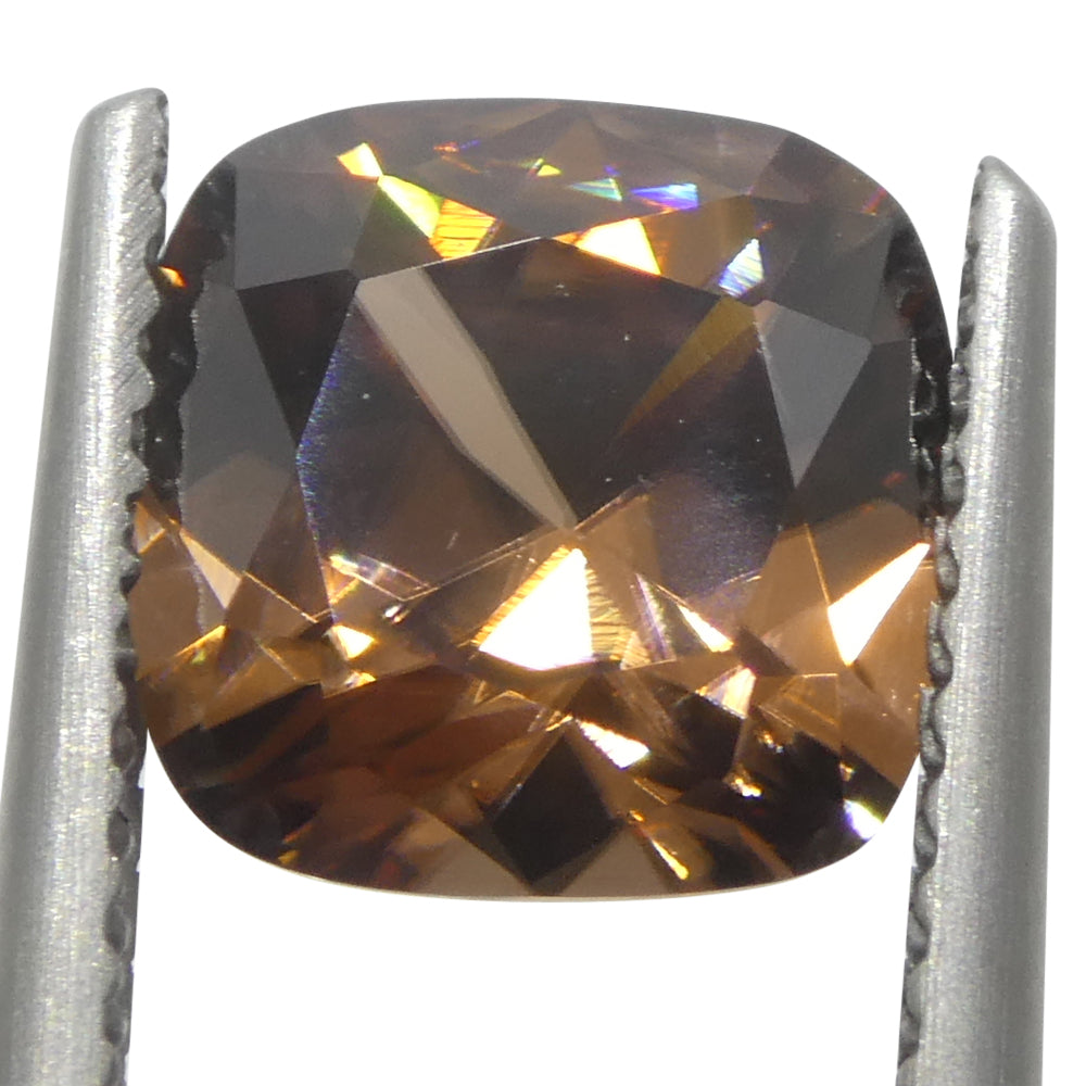 2.8ct Natural Earth Mined Cushion Master Brilliant Cut Orange Zircon from Sri Lanka - Skyjems Wholesale Gemstones