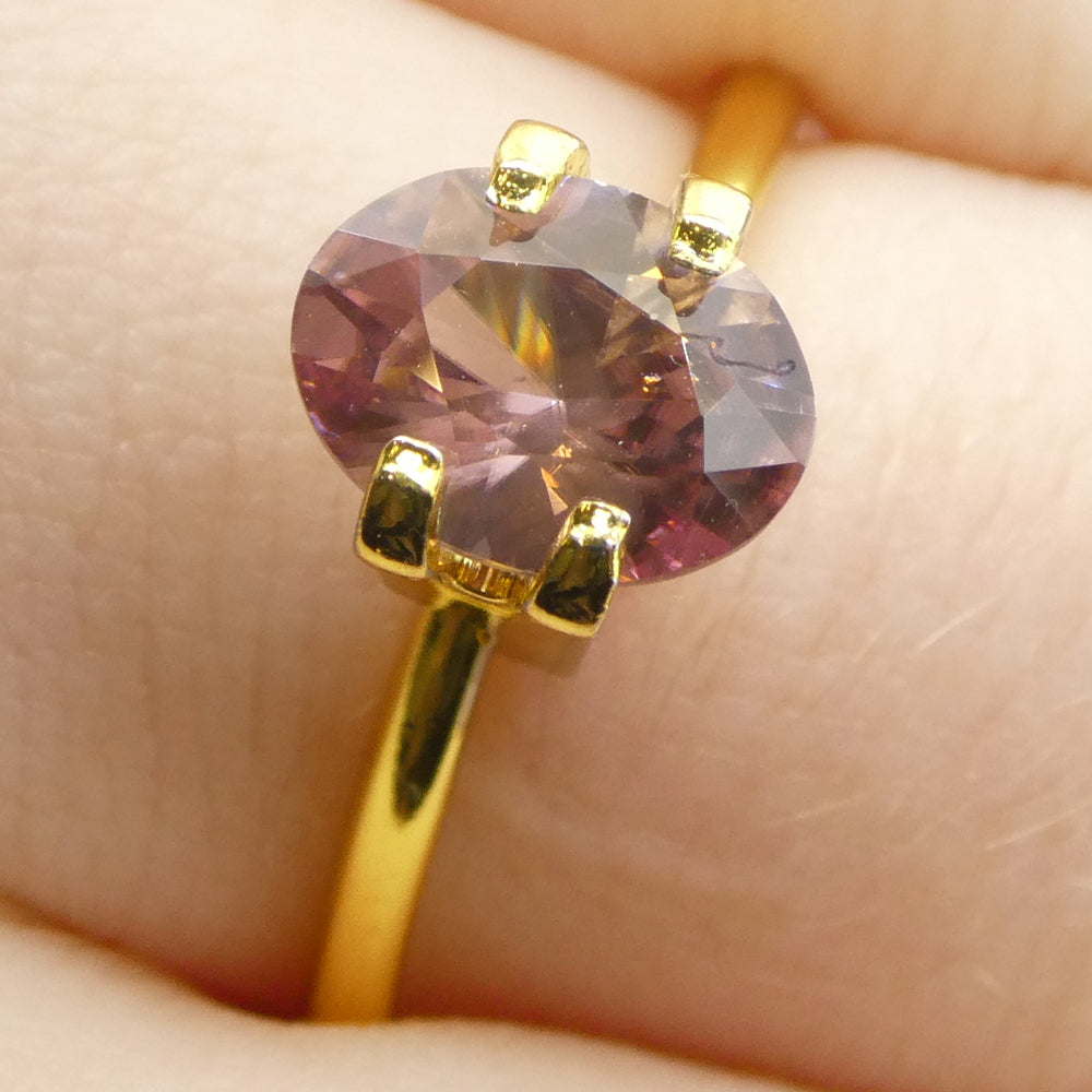 1.78ct Natural Earth Mined Oval Master Brilliant Cut Pink Zircon from Sri Lanka - Skyjems Wholesale Gemstones