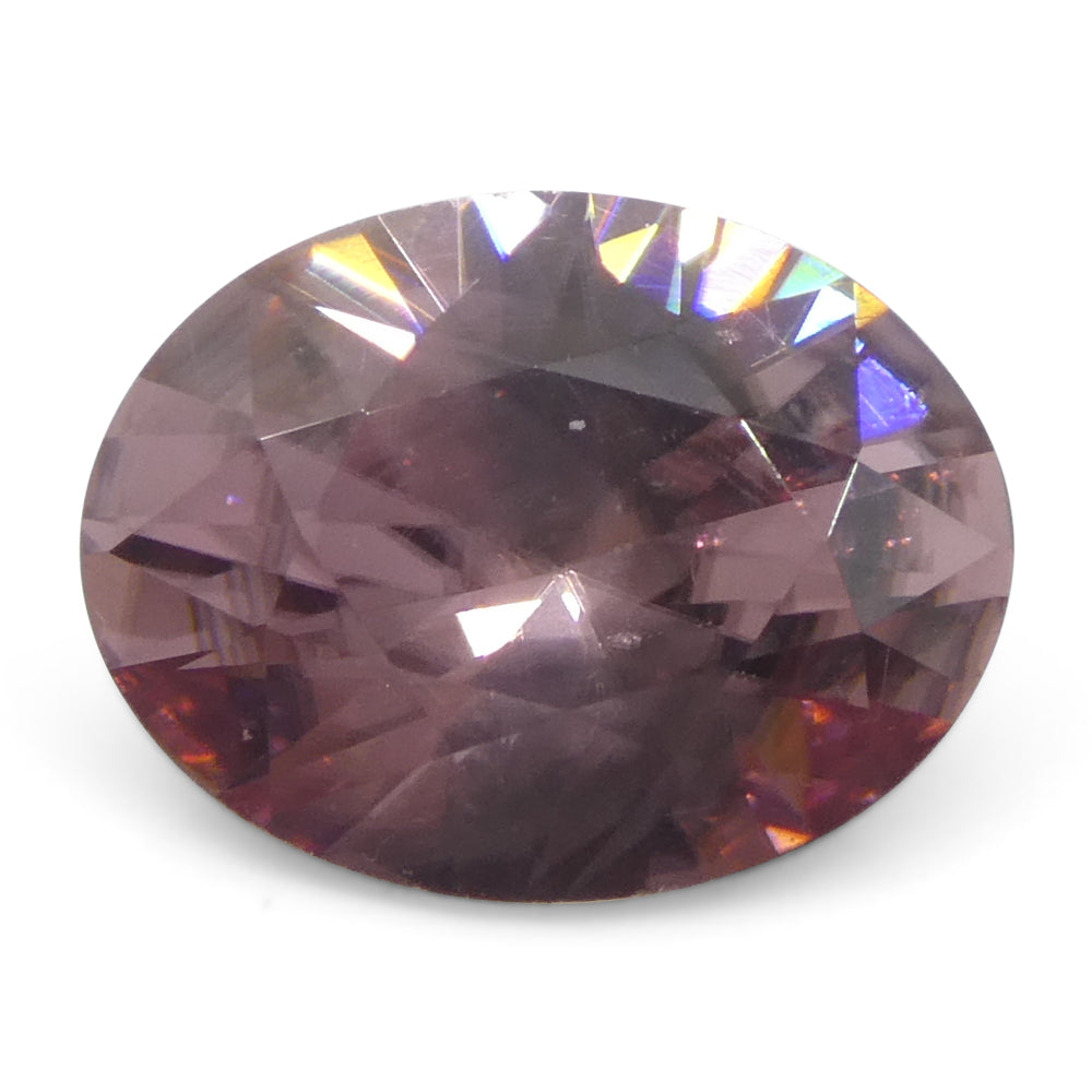 1.78ct Natural Earth Mined Oval Master Brilliant Cut Pink Zircon from Sri Lanka - Skyjems Wholesale Gemstones