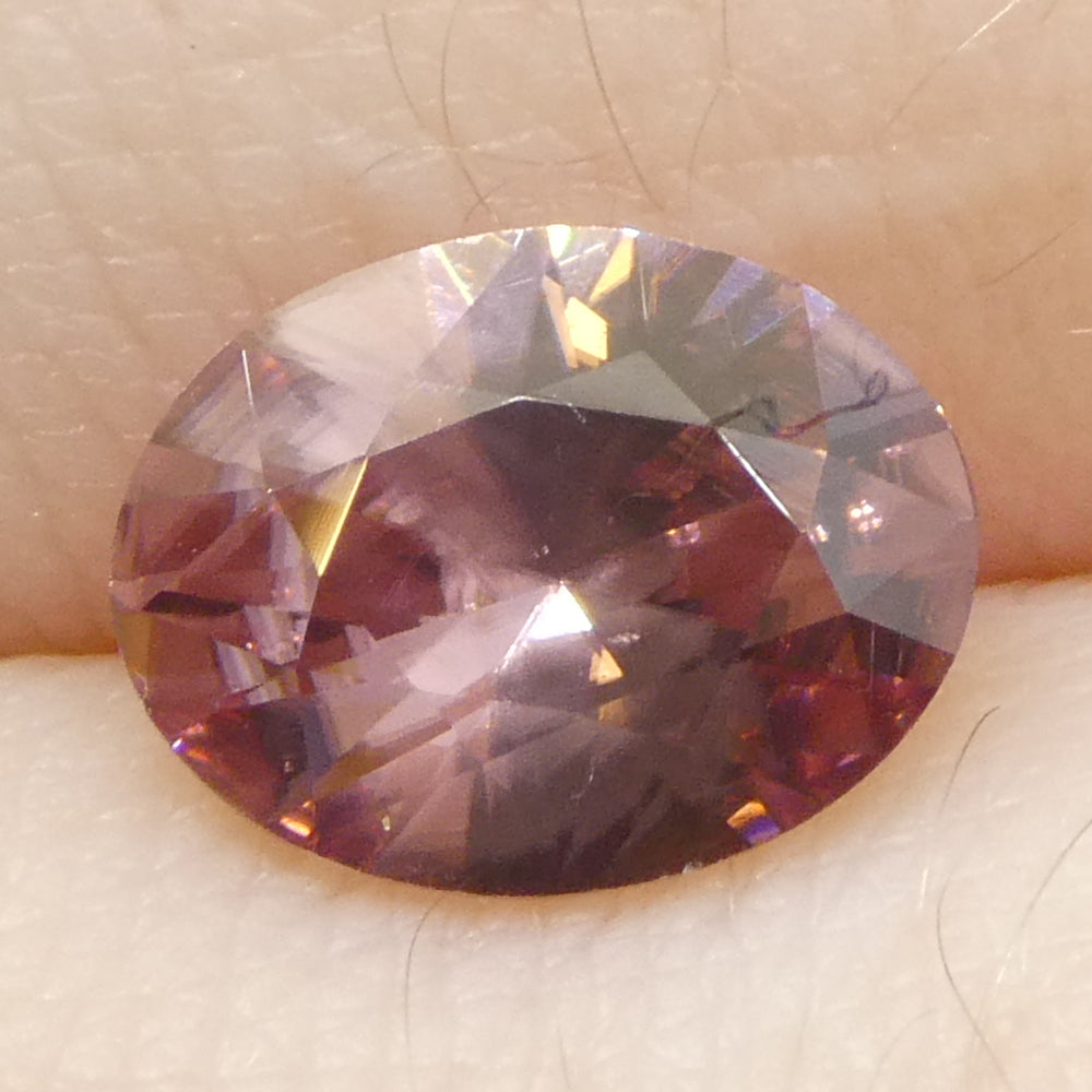 1.78ct Natural Earth Mined Oval Master Brilliant Cut Pink Zircon from Sri Lanka - Skyjems Wholesale Gemstones