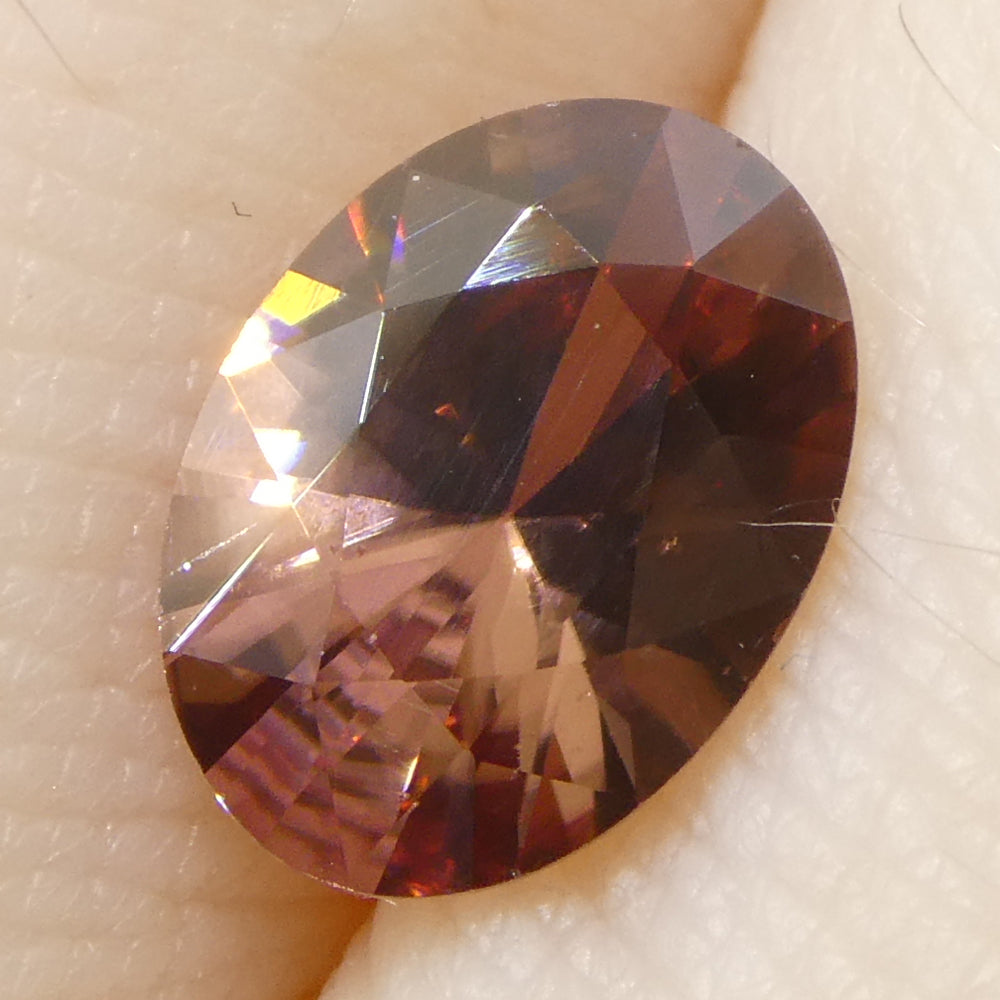1.53ct Natural Earth Mined Oval Master Brilliant Cut Orange Zircon from Sri Lanka - Skyjems Wholesale Gemstones