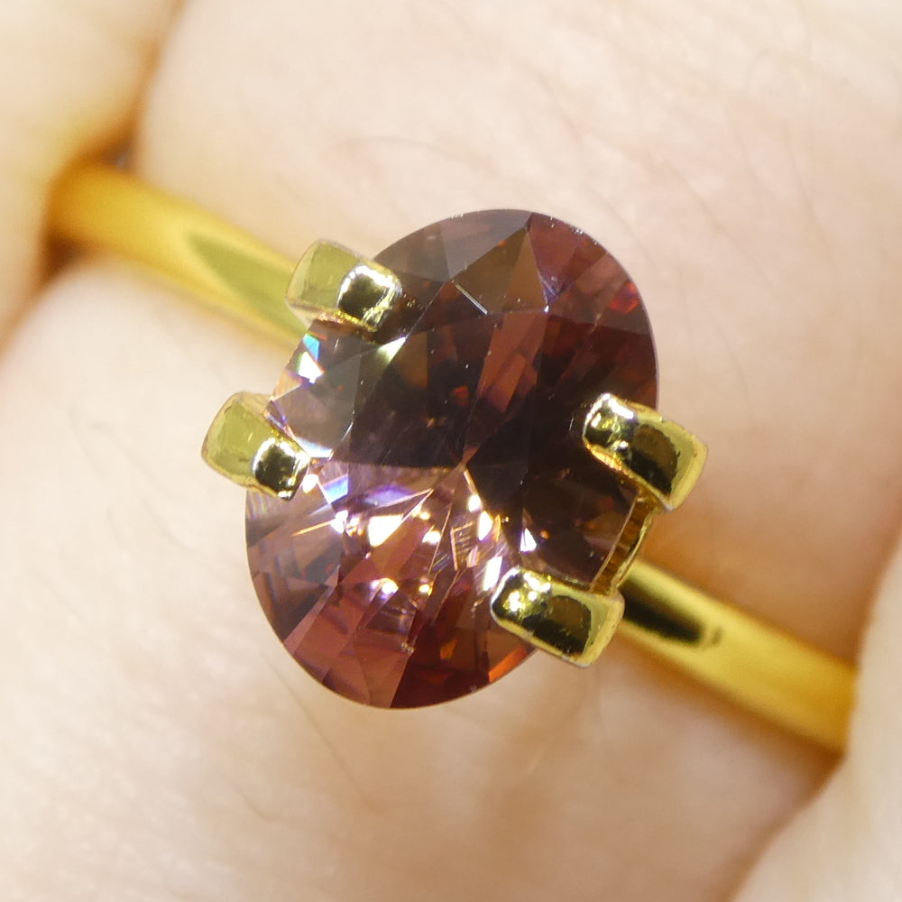 1.53ct Natural Earth Mined Oval Master Brilliant Cut Orange Zircon from Sri Lanka - Skyjems Wholesale Gemstones