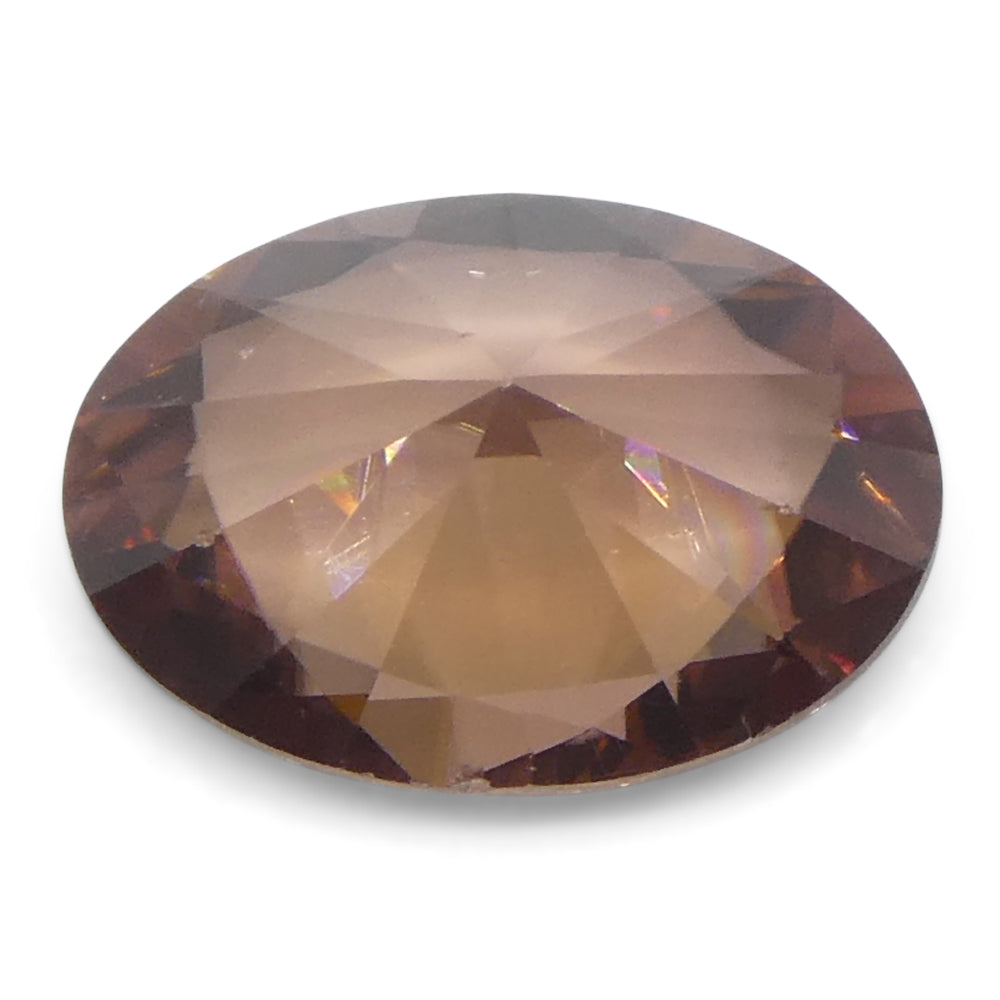 1.53ct Natural Earth Mined Oval Master Brilliant Cut Orange Zircon from Sri Lanka - Skyjems Wholesale Gemstones