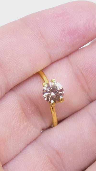 1.4ct Natural Earth Mined Round Master Brilliant Cut Orange-Yellow Zircon from Sri Lanka — product video