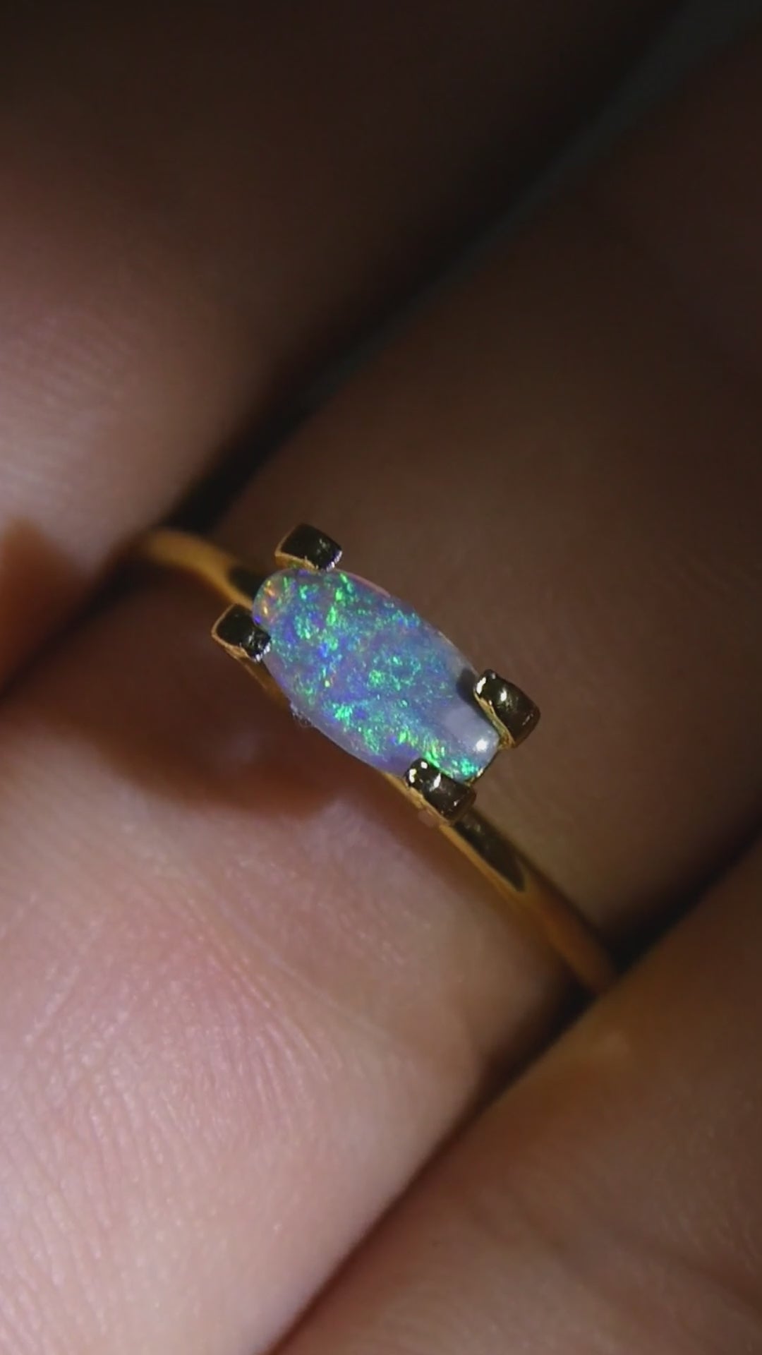 0.29ct Oval Cabochon White Opal from Australia — product video
