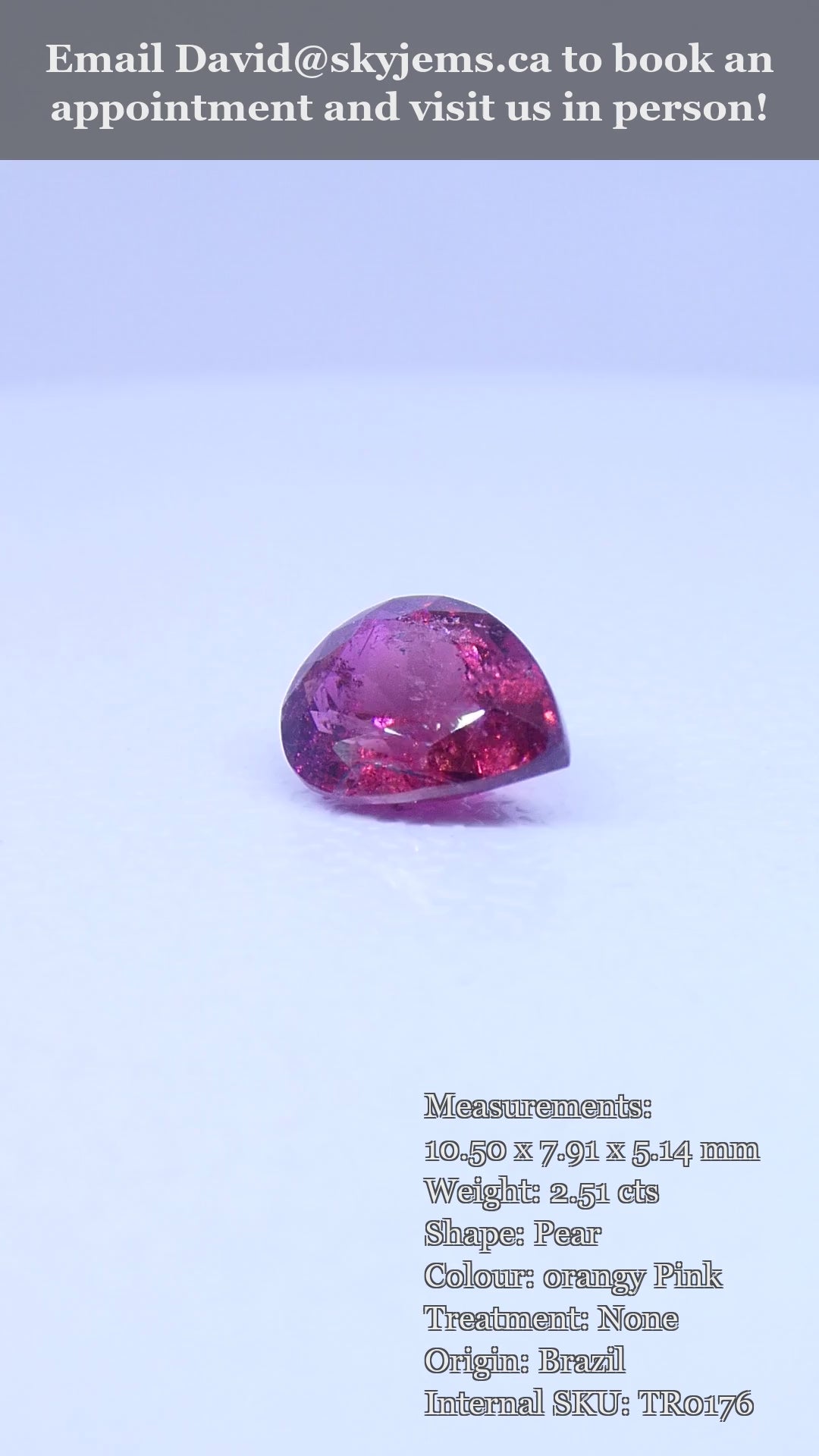 2.51ct Pear Pink Tourmaline — product video
