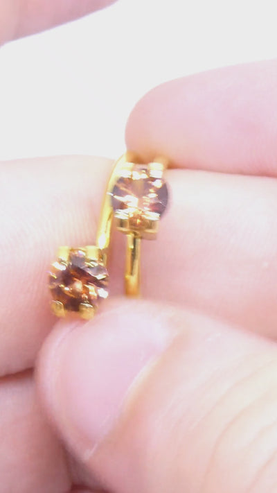 2.16ct Pair (2) Natural Earth Mined Round Master Brilliant Cut Orange Zircon from Sri Lanka — product video
