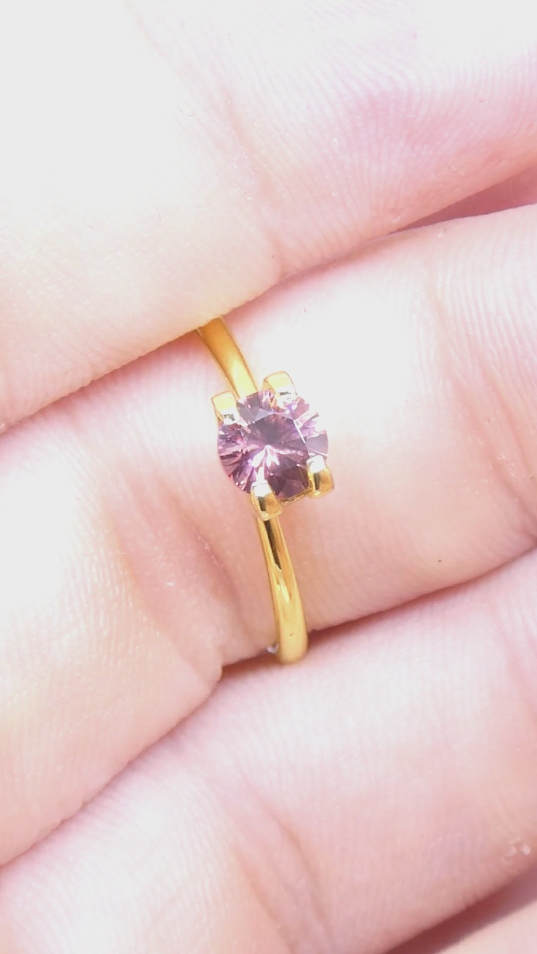 0.84ct Natural Earth Mined Round Master Brilliant Cut Pink Zircon from Sri Lanka — product video
