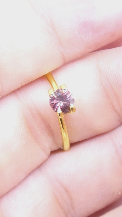 0.84ct Natural Earth Mined Round Master Brilliant Cut Pink Zircon from Sri Lanka — product video