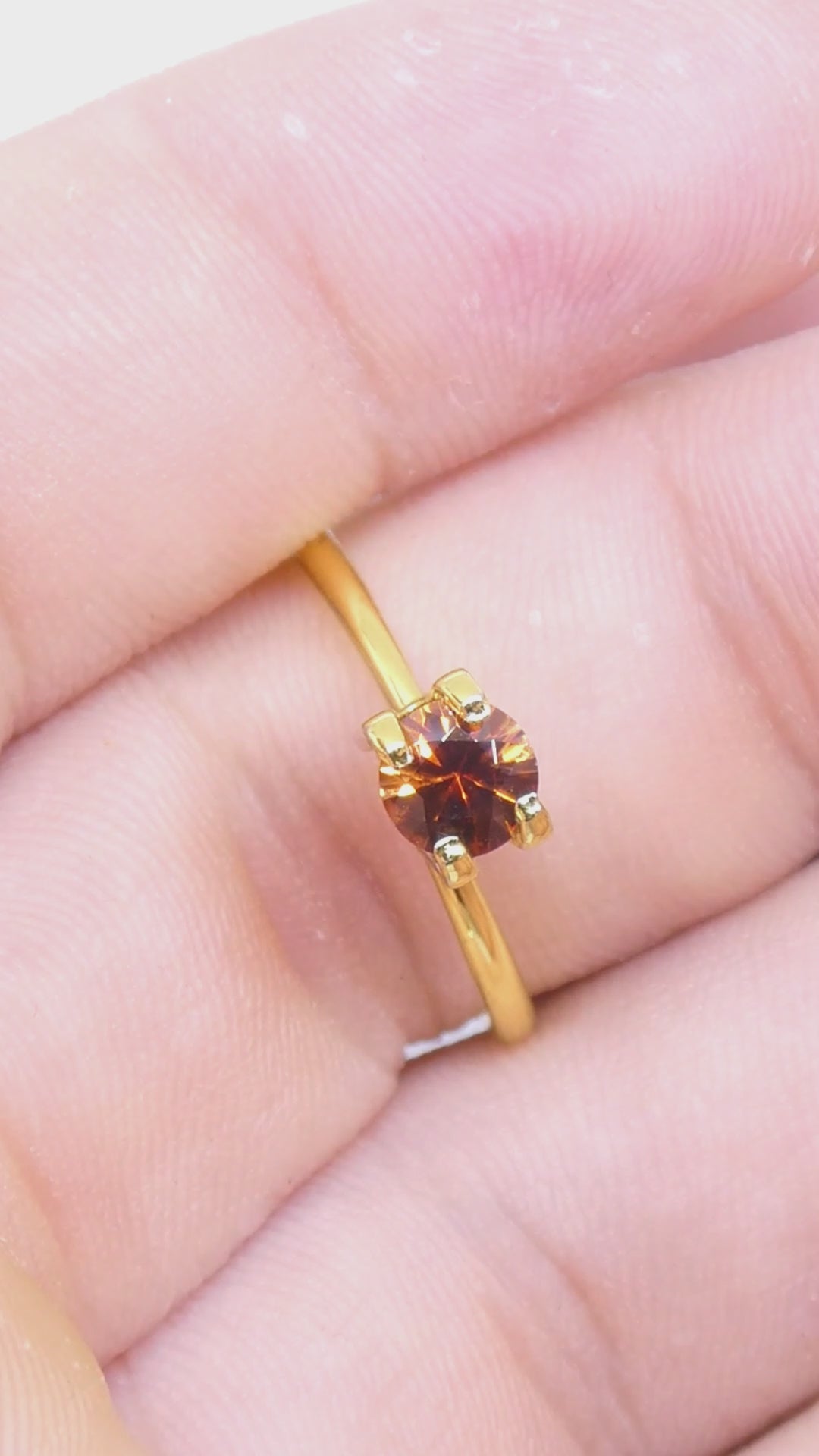 0.8ct Natural Earth Mined Round Master Brilliant Cut Orange Zircon from Sri Lanka — product video