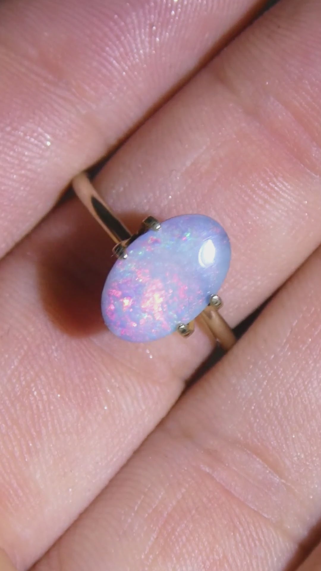1.66ct Oval Cabochon Grey Opal from Australia — product video
