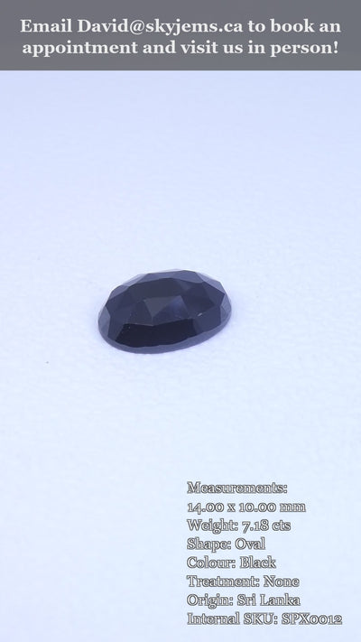 7.18ct Rose Cut 14x10mm Oval Black Spinel from Sri Lanka — product video