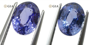 2.50ct Oval Color Change Sapphire GIA Certified Unheated Sri Lanka, Violetish Blue to Purple - Skyjems Wholesale Gemstones