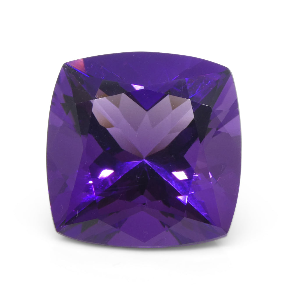 19.53ct Cushion Square Purple Amethyst from Uruguay - Skyjems Wholesale Gemstones