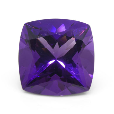 19.53ct Cushion Square Purple Amethyst from Uruguay - Skyjems Wholesale Gemstones