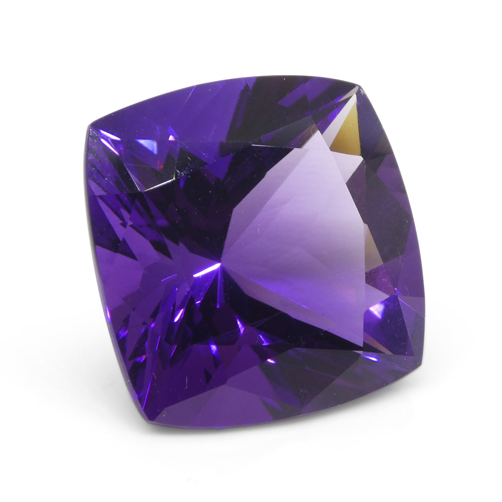 19.53ct Cushion Square Purple Amethyst from Uruguay - Skyjems Wholesale Gemstones