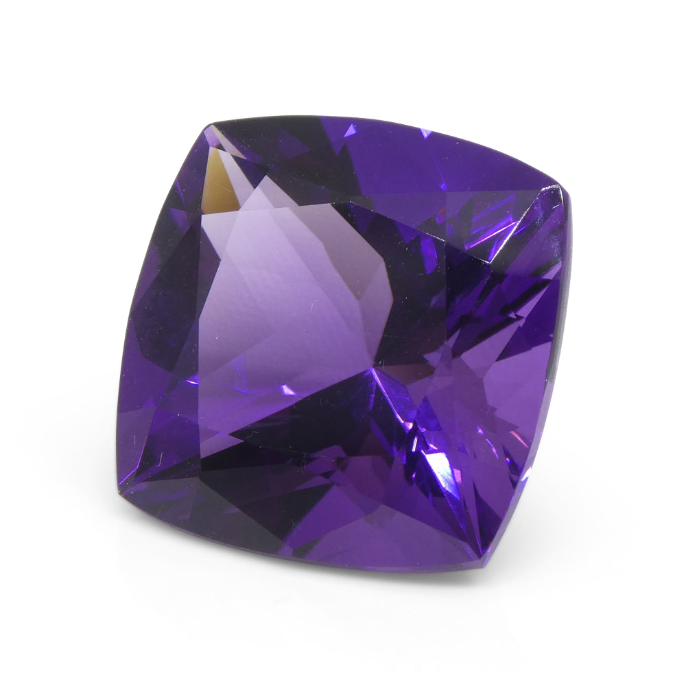 19.53ct Cushion Square Purple Amethyst from Uruguay - Skyjems Wholesale Gemstones