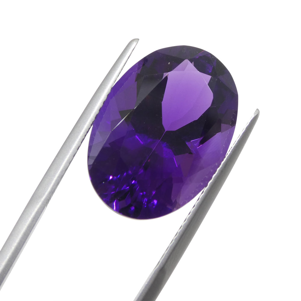 14.32ct Oval Purple Amethyst from Uruguay - Skyjems Wholesale Gemstones