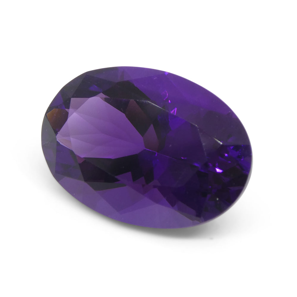 14.32ct Oval Purple Amethyst from Uruguay - Skyjems Wholesale Gemstones