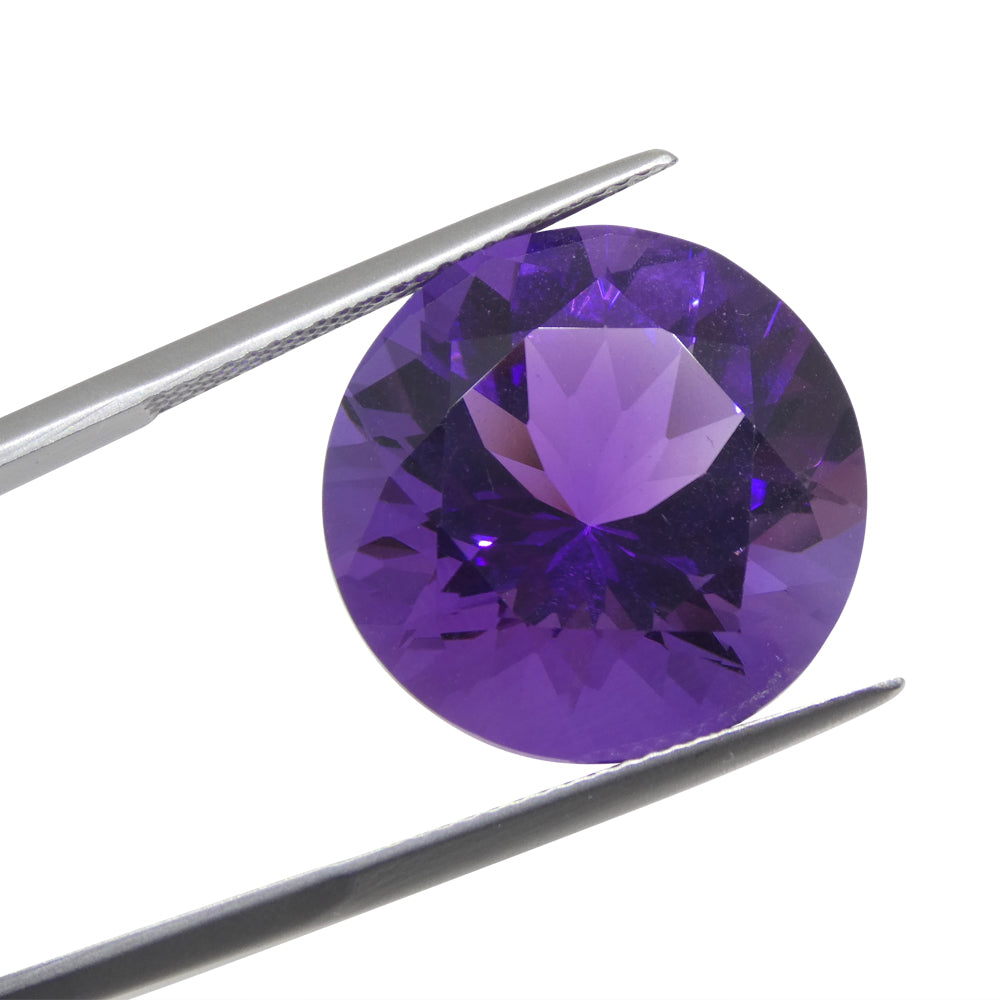 Amethyst 20.62 cts 18.66 x 18.76 x 12.37 Round Purple  $1240