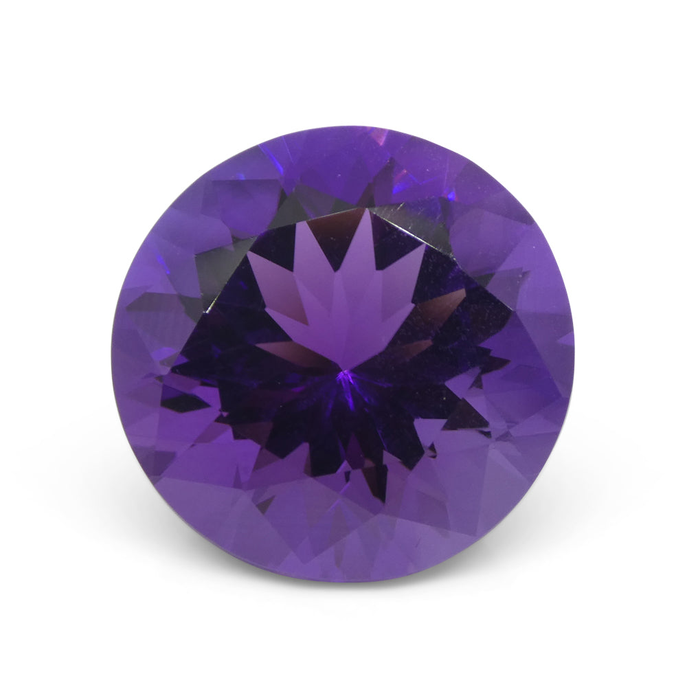 20.62ct Round Purple Amethyst from Uruguay - Skyjems Wholesale Gemstones