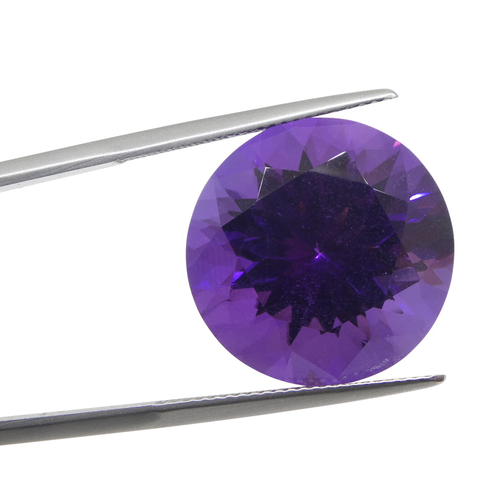 20.62ct Round Purple Amethyst from Uruguay - Skyjems Wholesale Gemstones