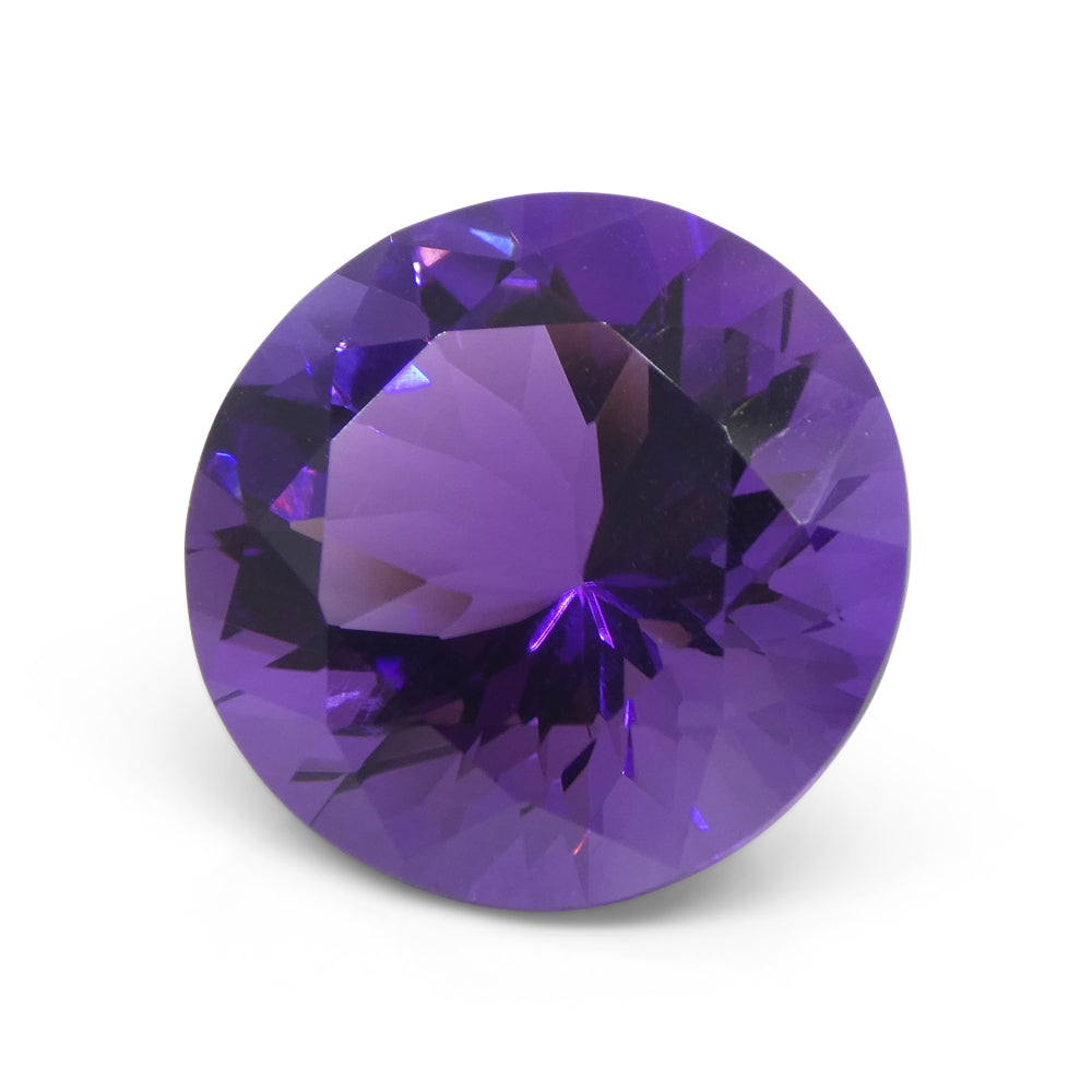 20.62ct Round Purple Amethyst from Uruguay - Skyjems Wholesale Gemstones