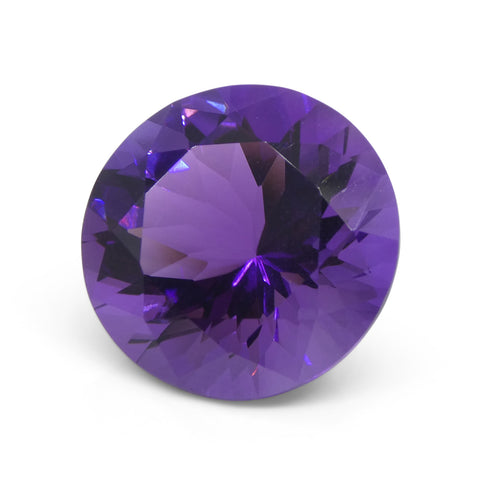 20.62ct Round Purple Amethyst from Uruguay