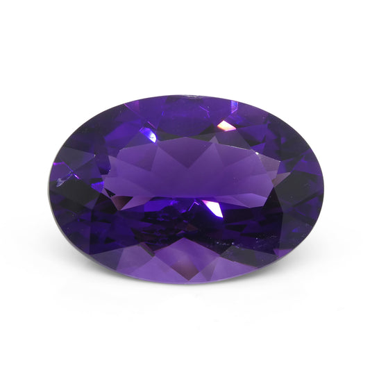 33.57ct Oval Purple Amethyst from Uruguay - Skyjems Wholesale Gemstones