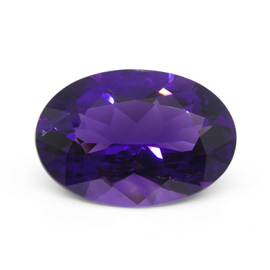33.57ct Oval Purple Amethyst from Uruguay - Skyjems Wholesale Gemstones