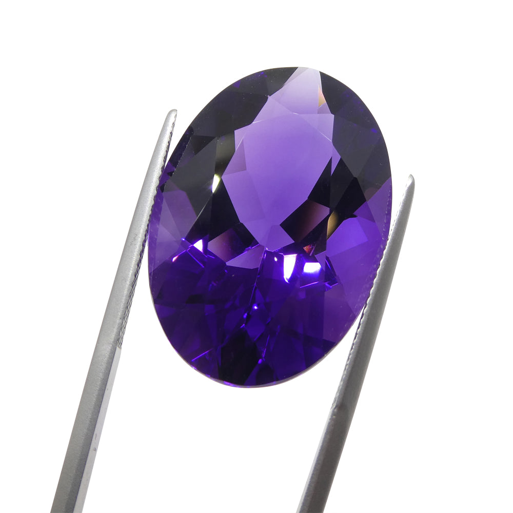 33.57ct Oval Purple Amethyst from Uruguay - Skyjems Wholesale Gemstones