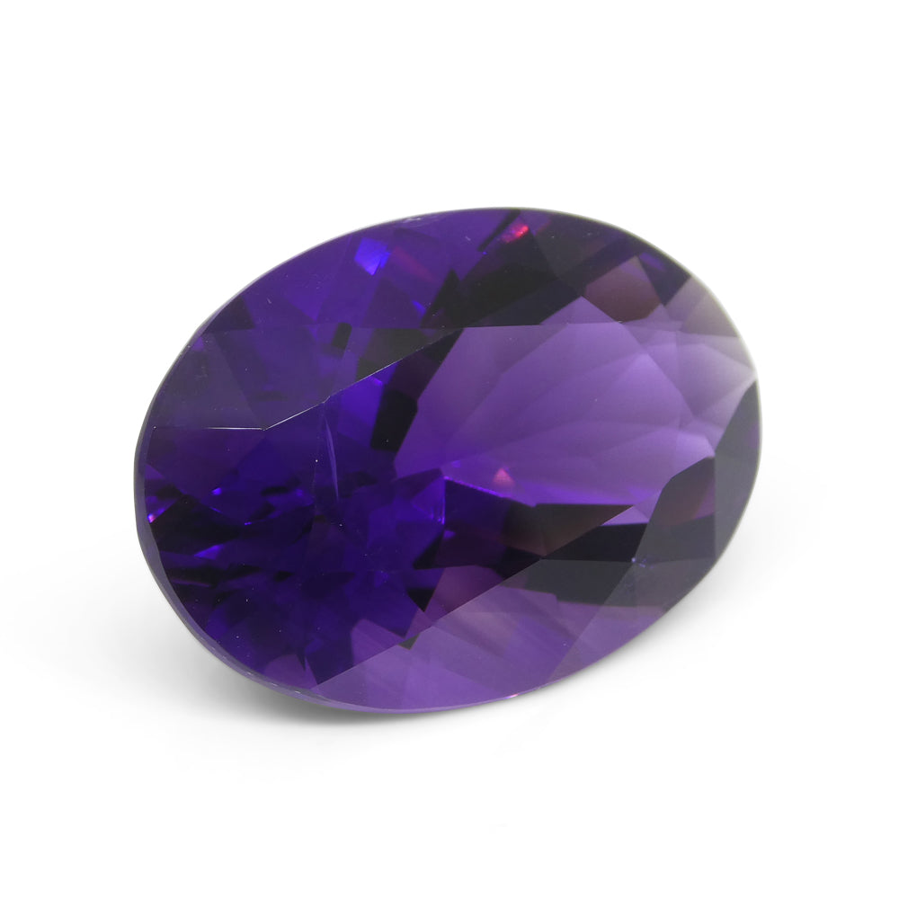 33.57ct Oval Purple Amethyst from Uruguay - Skyjems Wholesale Gemstones