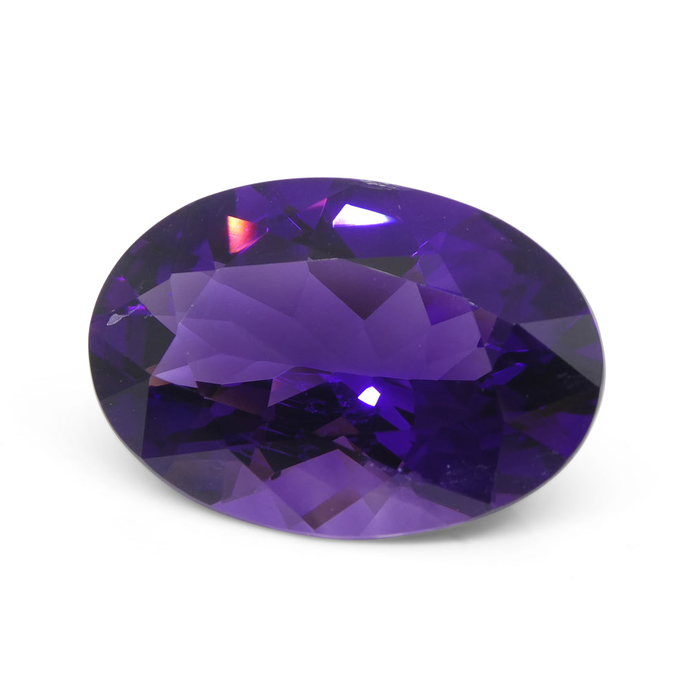 33.57ct Oval Purple Amethyst from Uruguay - Skyjems Wholesale Gemstones