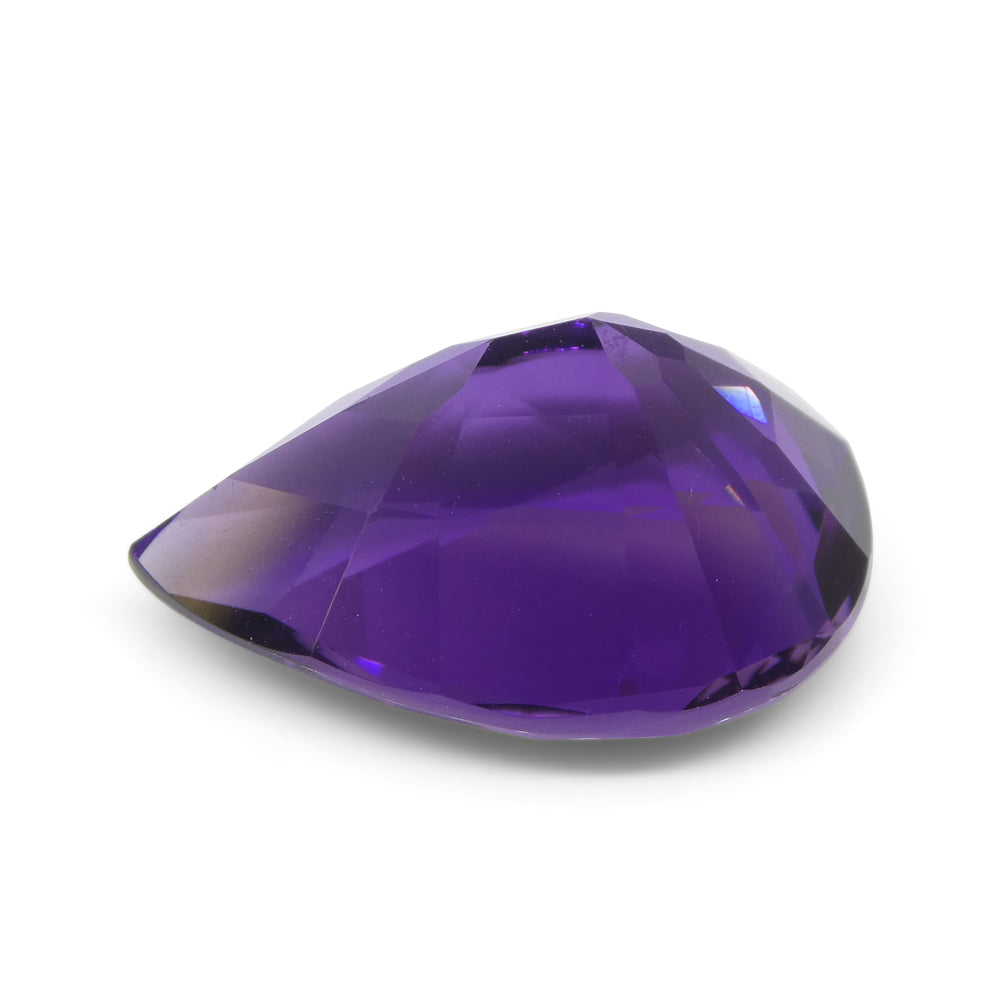 11.99ct Pear Purple Amethyst from Uruguay, premium unheated gemstone by SkyJems, Canadian gem specialists since 1967