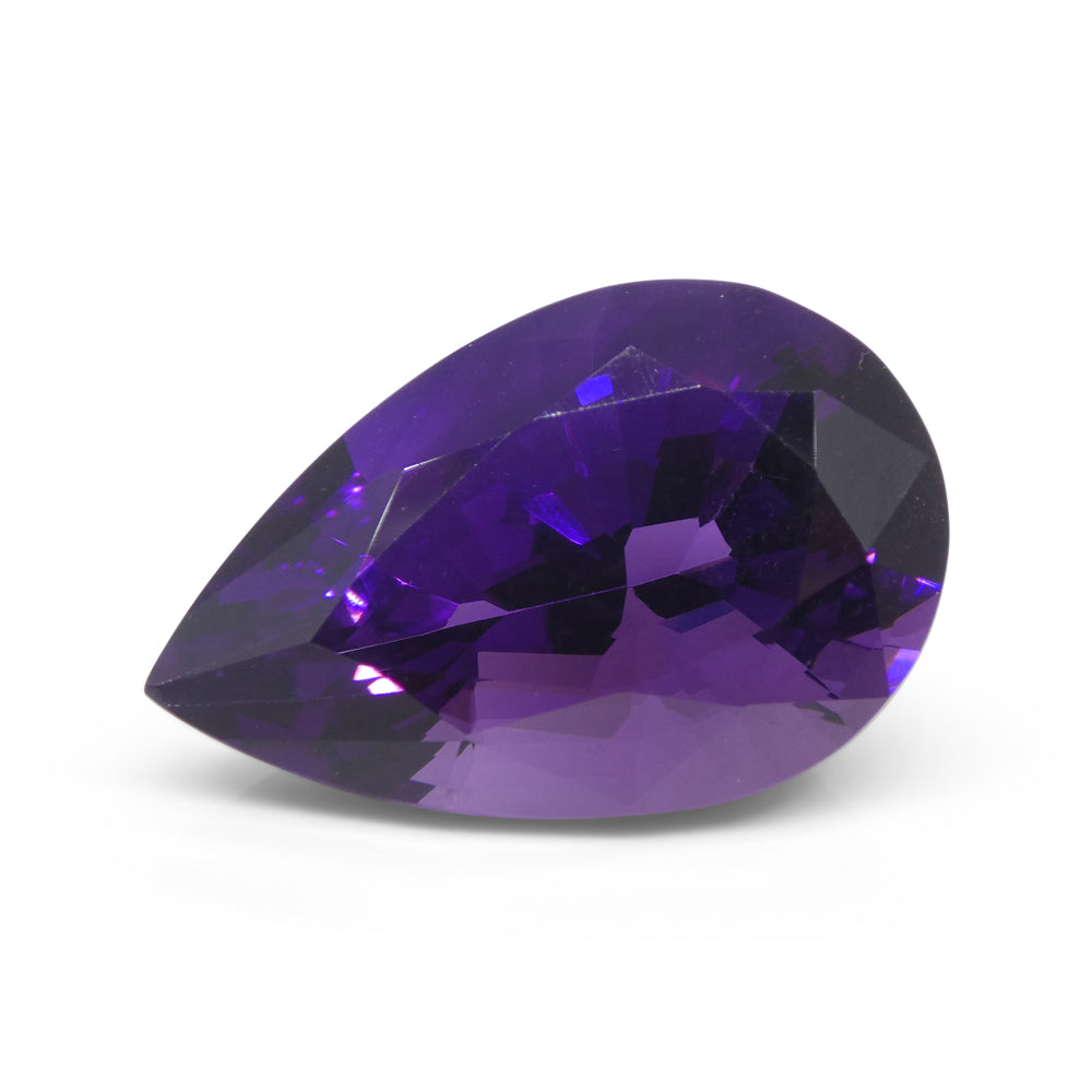 26.11ct Pear Purple Amethyst from Uruguay - Skyjems Wholesale Gemstones