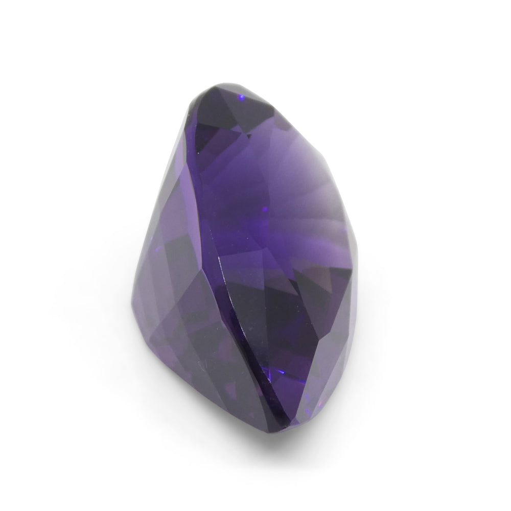 Large 26.11ct pear-cut purple amethyst from Uruguay, premium quality gemstone by SkyJems Canadian gem specialists
