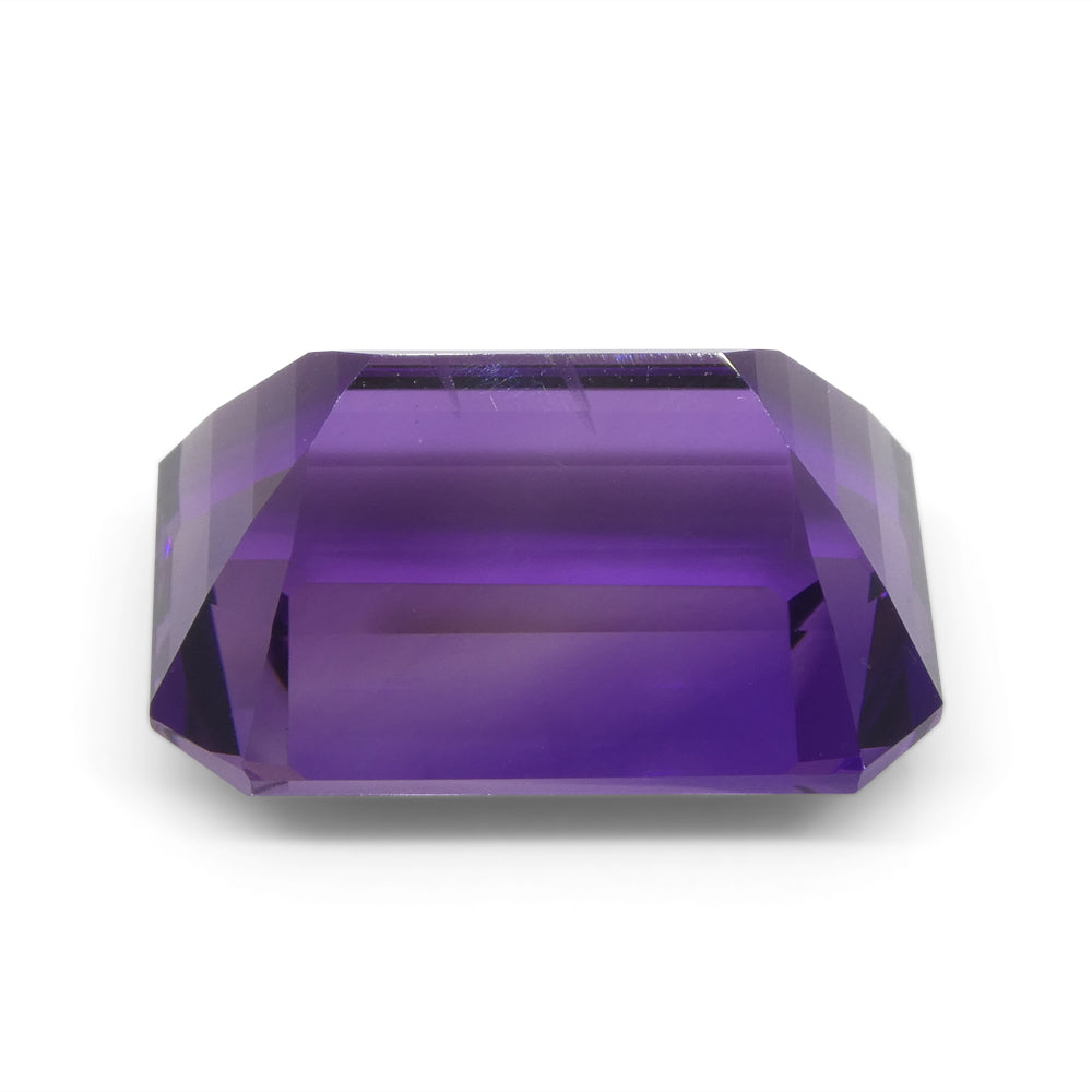 29.21ct Purple Amethyst from Uruguay, emerald cut gemstone by SkyJems, premium large-carat step-cut quartz