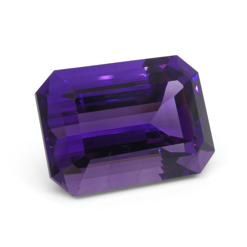 29.21ct Emerald Cut Purple Amethyst from Uruguay - Skyjems Wholesale Gemstones