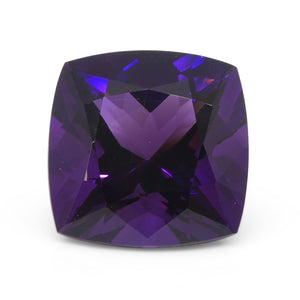 21.81ct Square Cushion Purple Amethyst from Uruguay - Skyjems Wholesale Gemstones