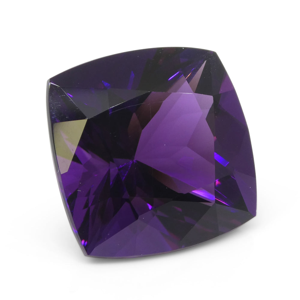 21.81ct Square Cushion Purple Amethyst from Uruguay - Skyjems Wholesale Gemstones