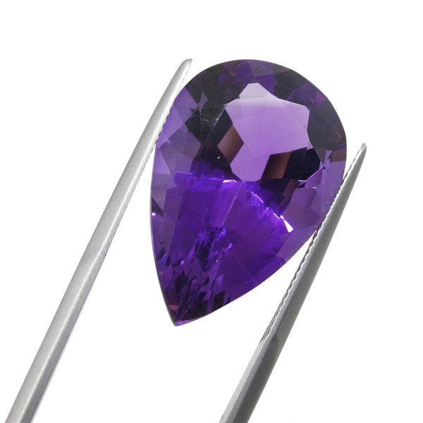 22.11ct Pear Purple Amethyst from Uruguay