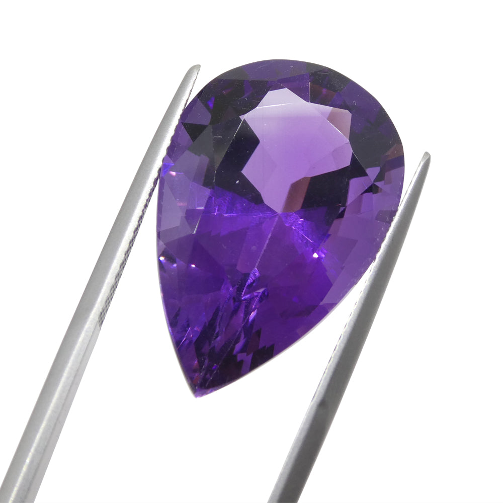 22.11ct Pear Purple Amethyst from Uruguay - Skyjems Wholesale Gemstones