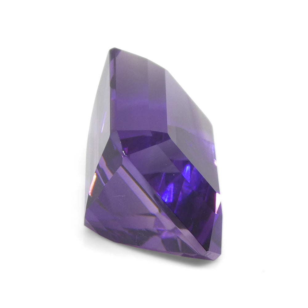 33.29 carat purple Uruguayan amethyst, emerald-cut gemstone from SkyJems' premium colored stone collection