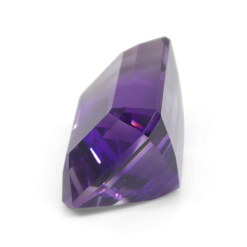 33.29ct Purple Amethyst from Uruguay, emerald-cut gemstone by SkyJems, premium Canadian colored stone specialists