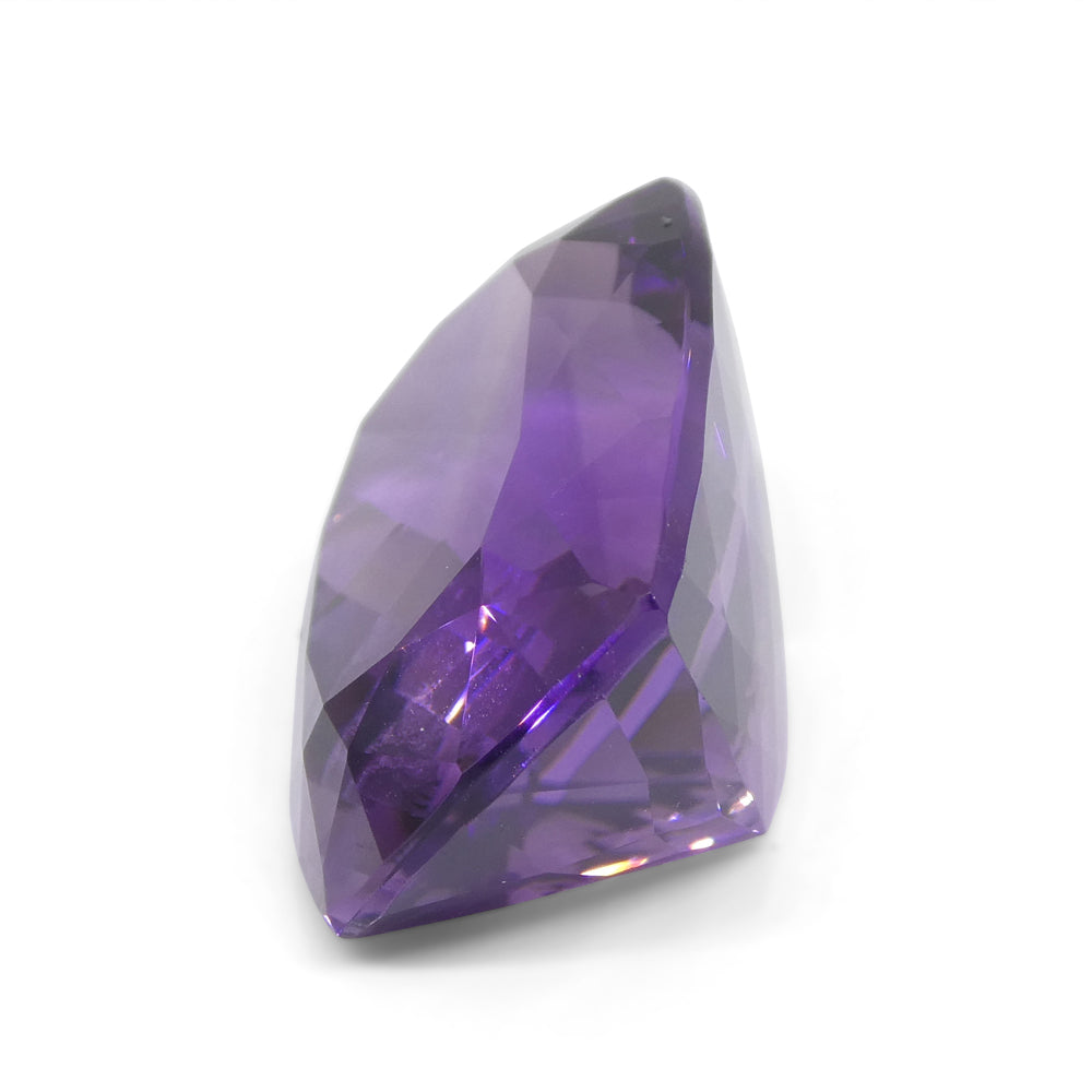 41.54ct Uruguayan Purple Amethyst Cushion Cut Gemstone from SkyJems, Premium Large Unheated Quartz