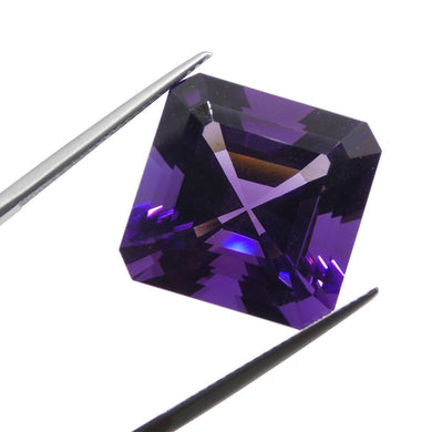 28.09ct Square Purple Amethyst from Uruguay - Skyjems Wholesale Gemstones