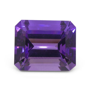 32.19ct Emerald Cut Purple Amethyst from Uruguay - Skyjems Wholesale Gemstones