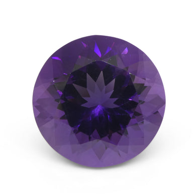 28.2ct Round Purple Amethyst from Uruguay - Skyjems Wholesale Gemstones